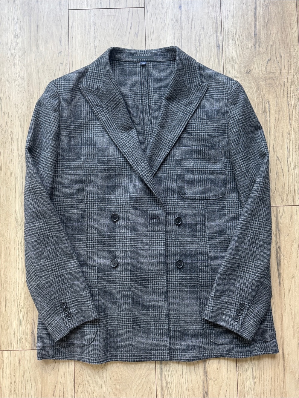J. Crew Crosby Double Breasted Wool Blazer Gray Italian Cloth Men’s 40R NWT